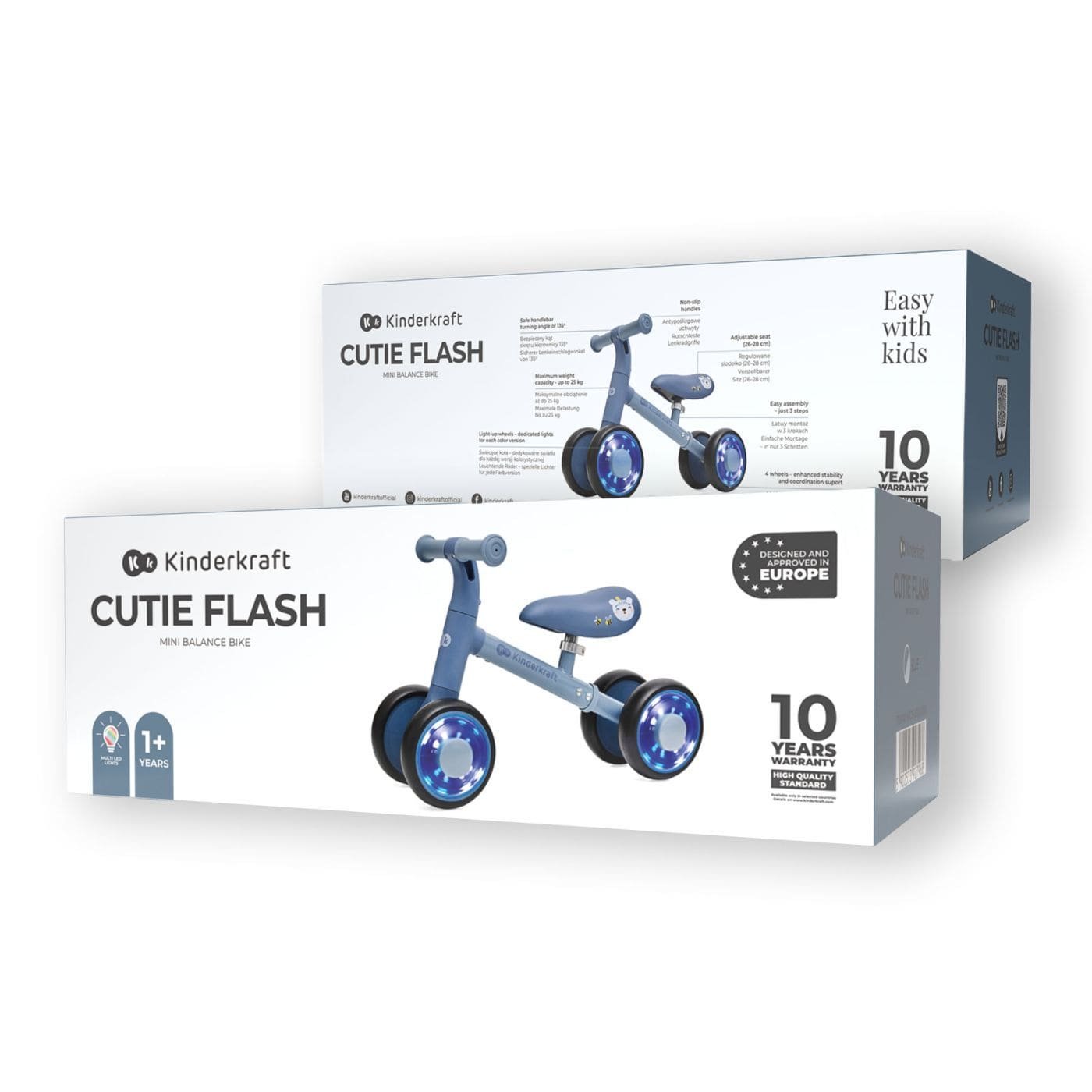 1 BICICLETA ECHILIBRU CUTIE FLASH, BLUE - imagine 1