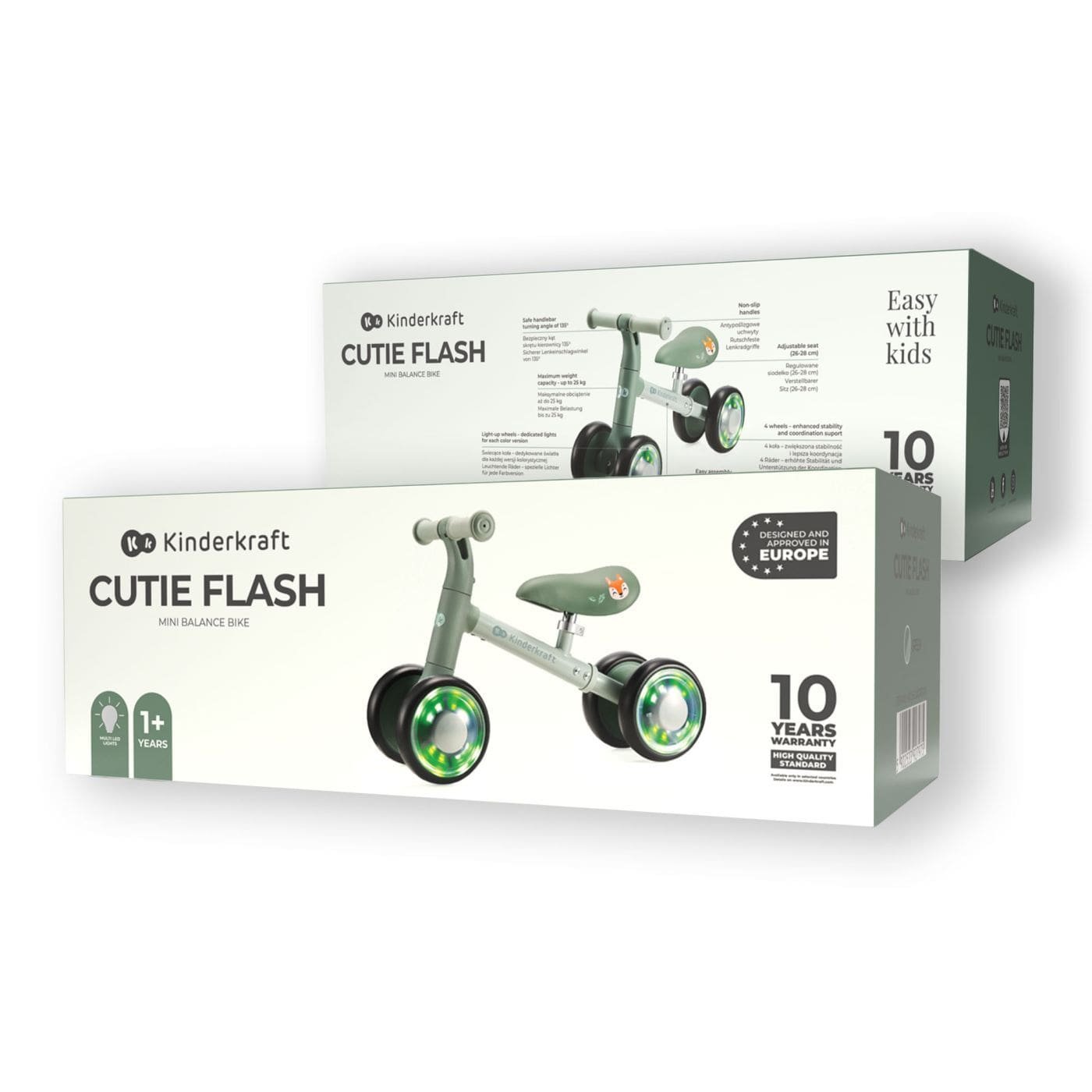 1 BICICLETA ECHILIBRU CUTIE FLASH, GREEN - imagine 1