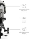 TRICICLETA KINDERKRAFT JAZZ 2, GREY - imagine 3