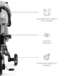 TRICICLETA KINDERKRAFT JAZZ 2, GREY - imagine 8