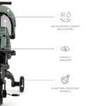 TRICICLETA KINDERKRAFT JAZZ 2, GREEN - imagine 3