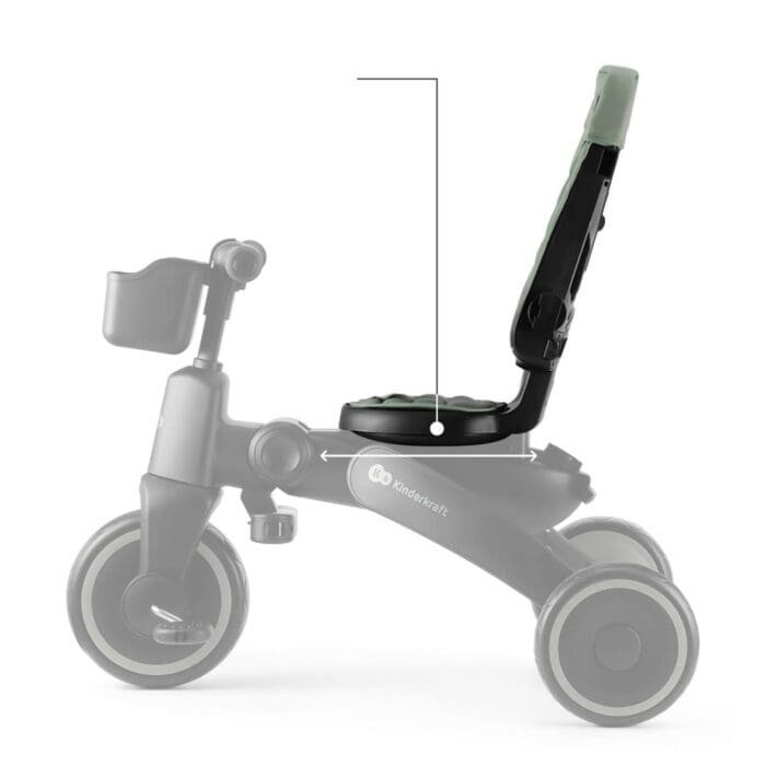 TRICICLETA KINDERKRAFT JAZZ 2, GREEN - imagine 4