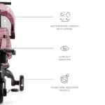 TRICICLETA KINDERKRAFT JAZZ 2, PINK - imagine 9