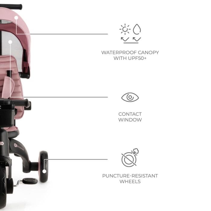 TRICICLETA KINDERKRAFT JAZZ 2, PINK - imagine 4