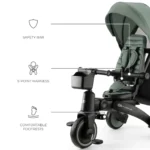 TRICICLETA KINDERKRAFT JAZZ 2, GREEN - imagine 10