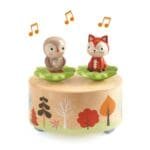 Cutie muzicala magnetica cu bufnita si vulpe, Djeco
