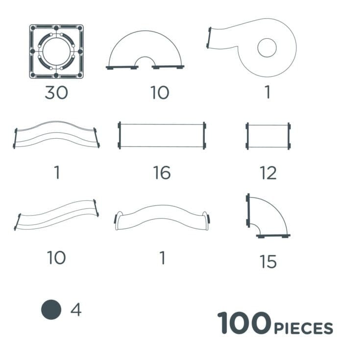 Jocuri magnetice Circuit cu bile luminoase 100 piese, Cleverclixx - imagine 2