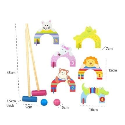 Set crocket din lemn cu animale, Orange Tree Toys