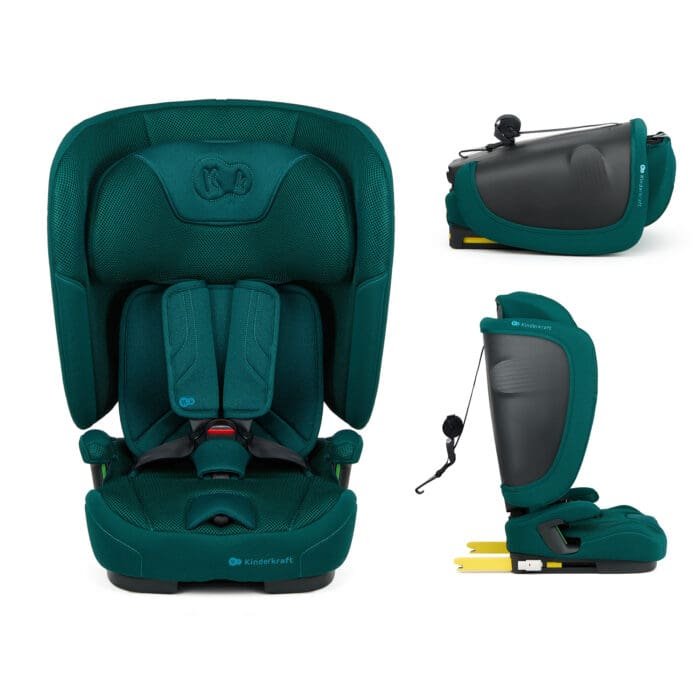 SCAUN AUTO KINDERKRAFT FIX2GO 76-150 CM, GREEN - imagine 3