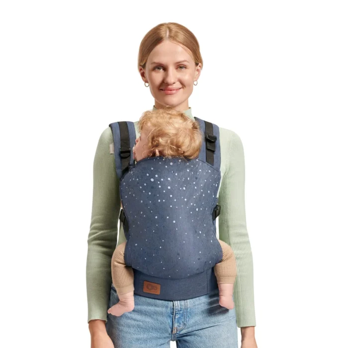 MARSUPIU ERGONOMIC KINDERKRAFT NINO, PANA LA 20 KG, CONFETTI DENIM - imagine 7