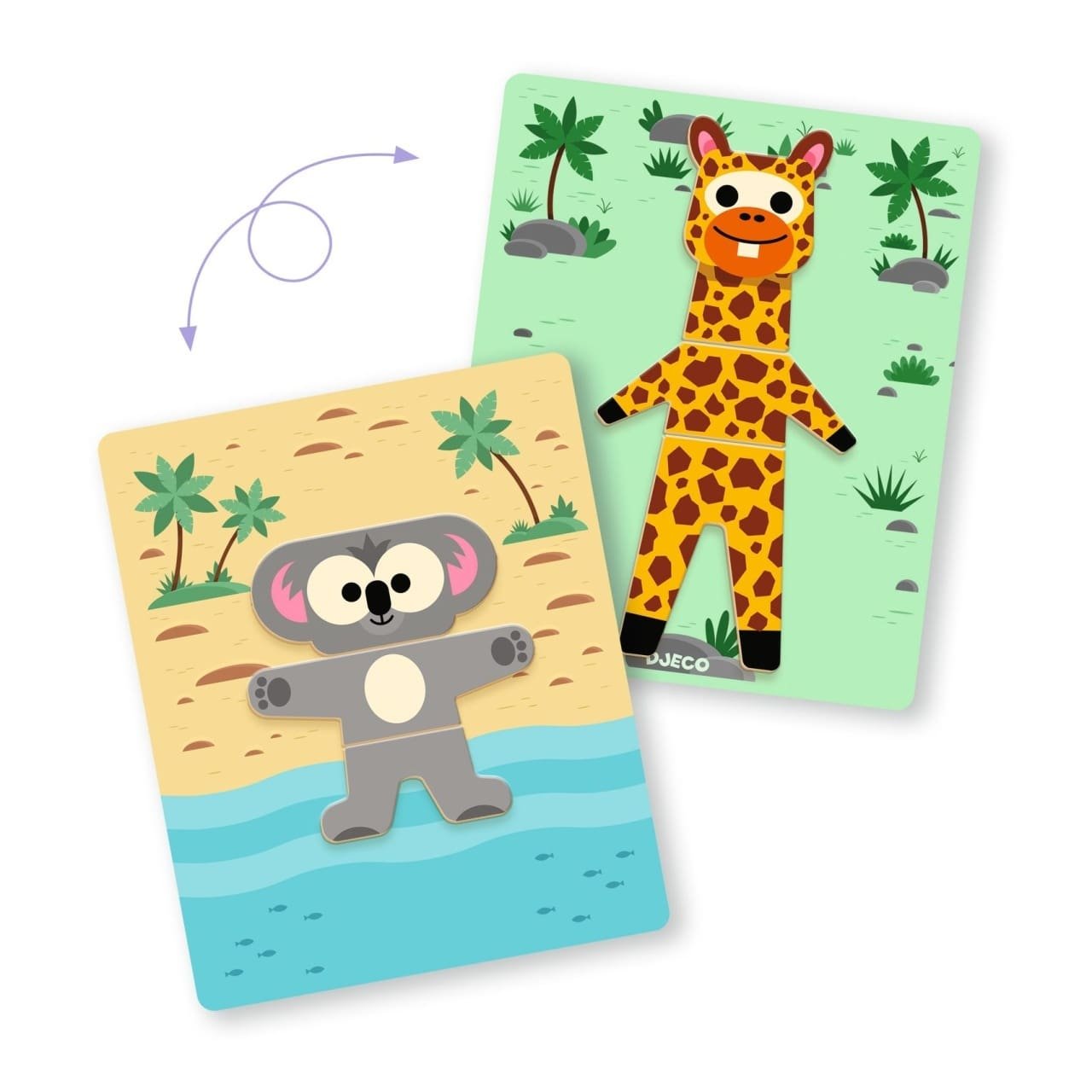 joc-cu-magneti-mix-n-match-djeco100129095 Joc cu magneti Mix'n'match, Djeco - imagine 1