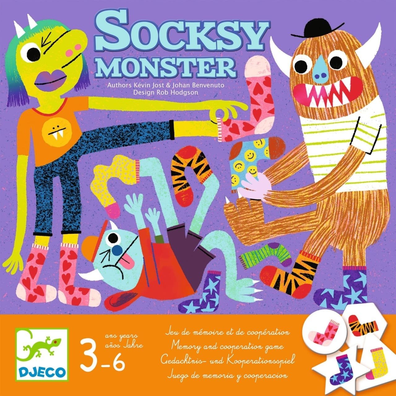 joc-de-cooperare-socksy-monster-djeco100129053 Joc de cooperare Socksy Monster, Djeco - imagine 1