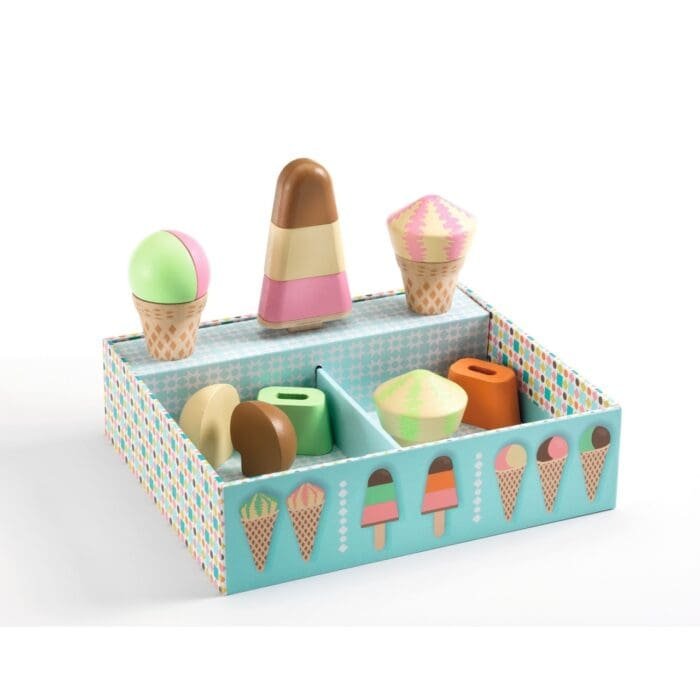 Joc de rol din lemn Gelateria Lina & Lino, Djeco - imagine 2