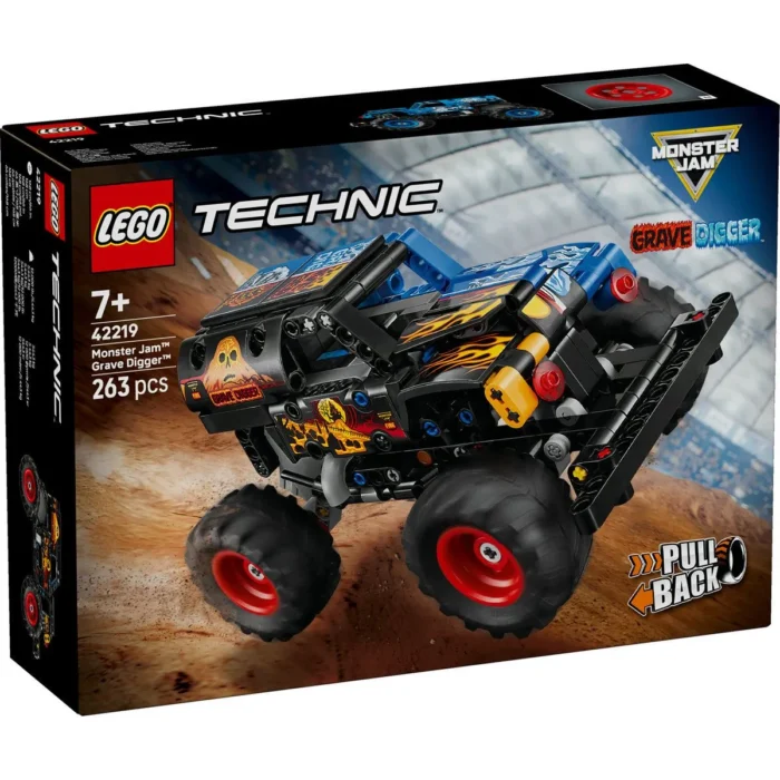 LEGO TECHNIC MONSTER JAM GRAVE DIGGER FOC SI GHEATA 42219 - imagine 8