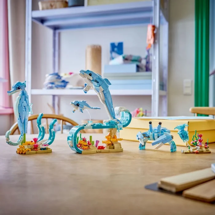 LEGO CREATOR ANIMALE MARINE DELFINI SUPERBI 31385 - imagine 10