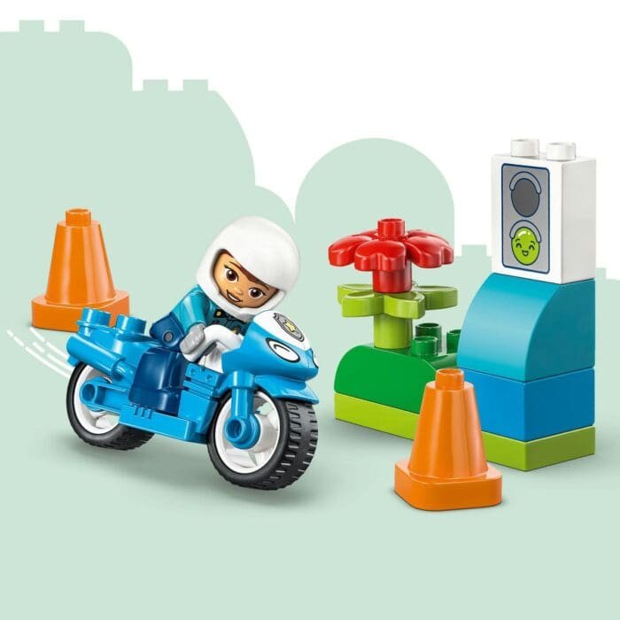 LEGO DUPLO MOTOCICLETA ALBASTRA DE POLITIE 10471 - imagine 2