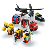 LEGO CITY ELICOPTER, CAMION DE POMPIERI SI SUBMARIN REMIXATE 60462 - imagine 9