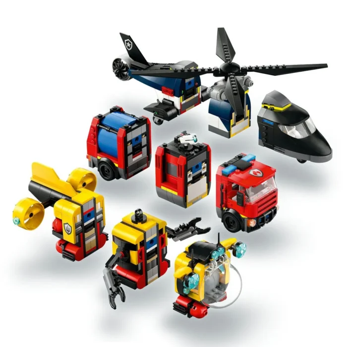 LEGO CITY ELICOPTER, CAMION DE POMPIERI SI SUBMARIN REMIXATE 60462 - imagine 9