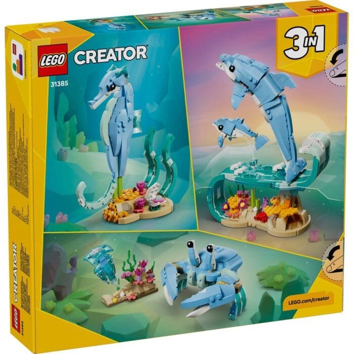 LEGO CREATOR ANIMALE MARINE DELFINI SUPERBI 31385 - imagine 7
