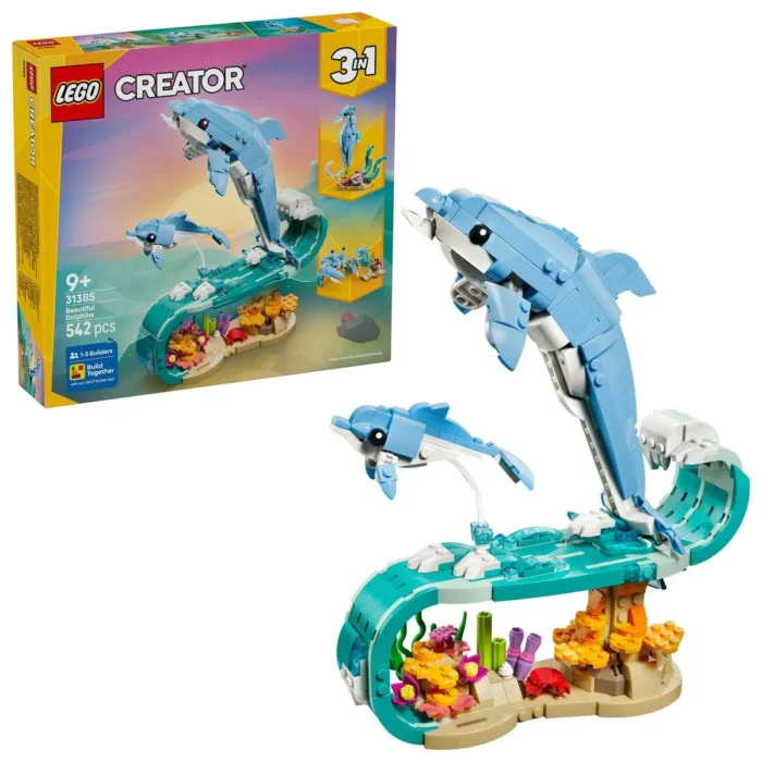 LEGO CREATOR ANIMALE MARINE DELFINI SUPERBI 31385 - imagine 16