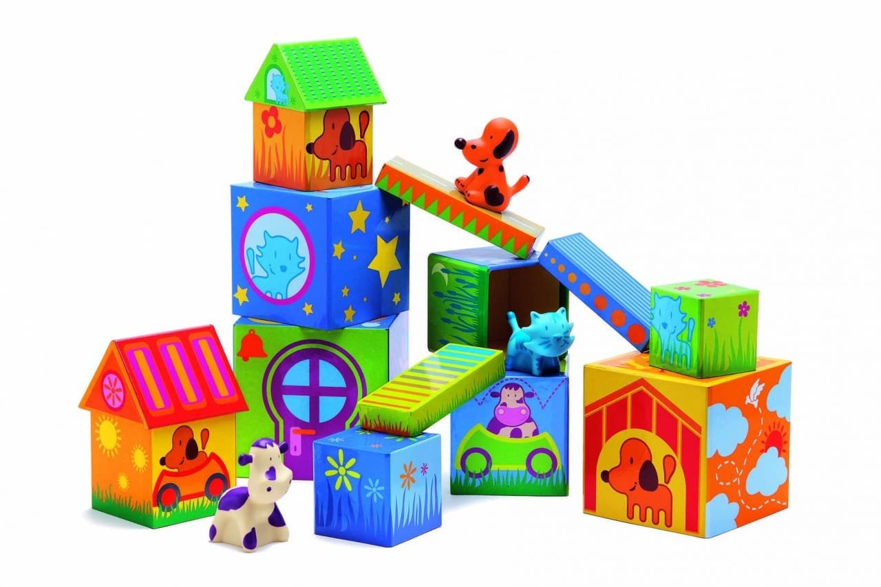 joc-de-construit-cu-cuburi-si-animale-cubanimo-djeco2445 Joc de construit cu cuburi si animale Cubanimo, Djeco - imagine 1