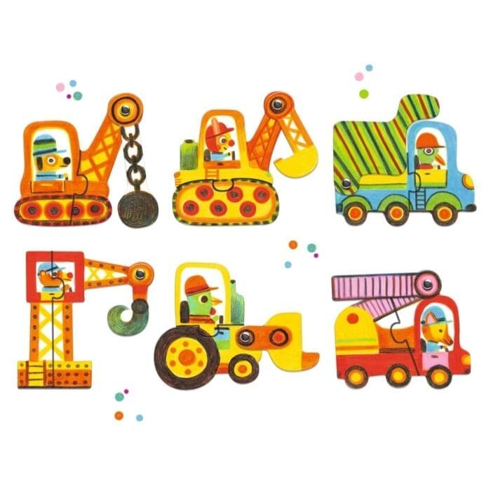 Puzzle mobil duo Vehicule, Djeco - imagine 4