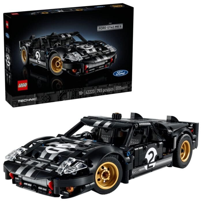 LEGO TECHNIC MASINA DE CURSE 1966 FORD GT40 MKII 42223 - imagine 2