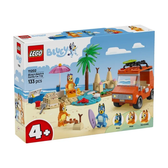 LEGO BLUEY CALATORIA FAMILIEI LUI BLUE CU MASINA LA PLAJA 11202 - imagine 9