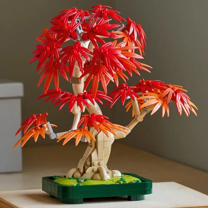 LEGO BOTANICALS BONSAI DE ARTAR JAPONEZ ROSU 10348 - imagine 8