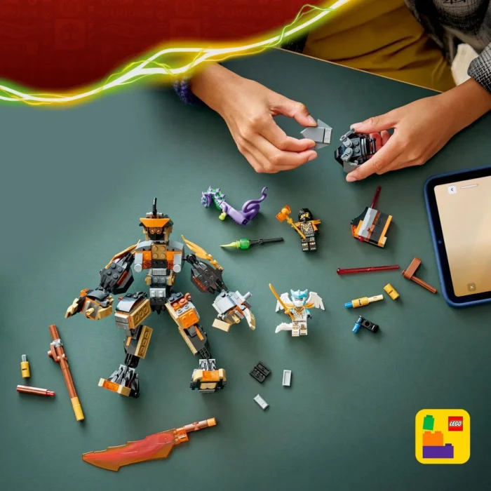 LEGO NINJAGO ROBOTUL DE MISIUNE AL LUI COLE SI DRAGONUL ZANE 71854 - imagine 12