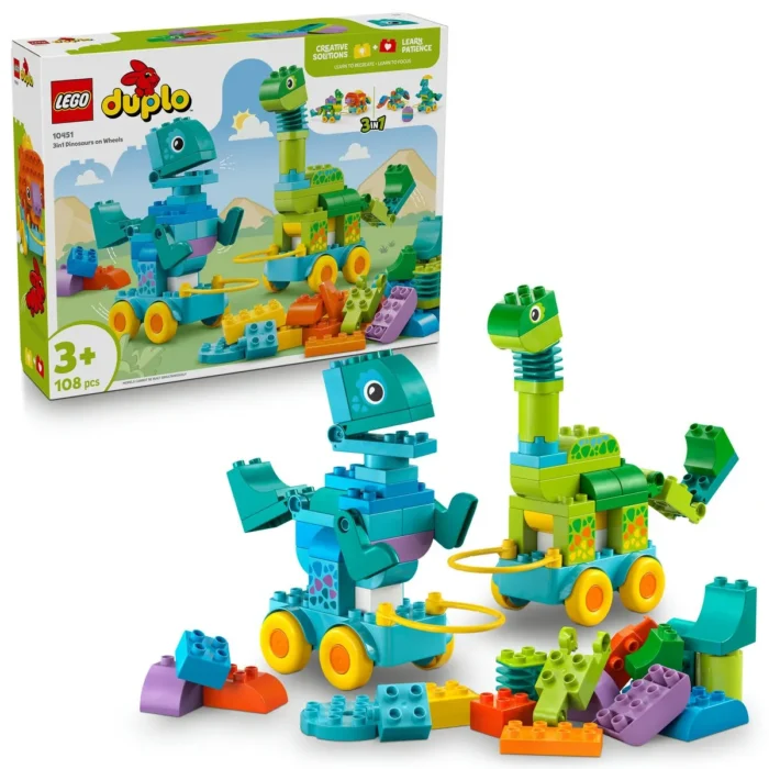 LEGO DUPLO DINOZAURI PE ROTI 3 IN 1 10451 - imagine 12