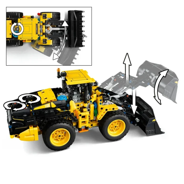 LEGO TECHNIC INCARCATOR FRONTAL VOLVO L120 ELECTRIC 42209 - imagine 15