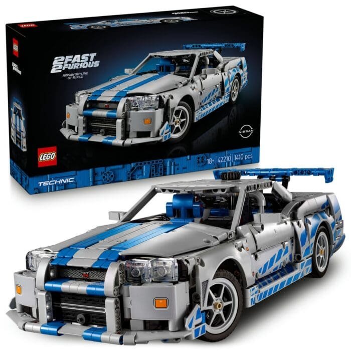 LEGO TECHNIC 2 FAST 2 FURIOUS NISSAN SKYLINE GT-R R34 42210 - imagine 8