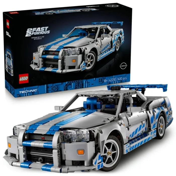LEGO TECHNIC 2 FAST 2 FURIOUS NISSAN SKYLINE GT-R R34 42210 - imagine 16