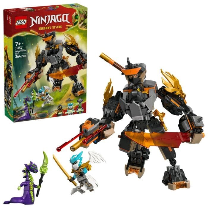 LEGO NINJAGO ROBOTUL DE MISIUNE AL LUI COLE SI DRAGONUL ZANE 71854 - imagine 8