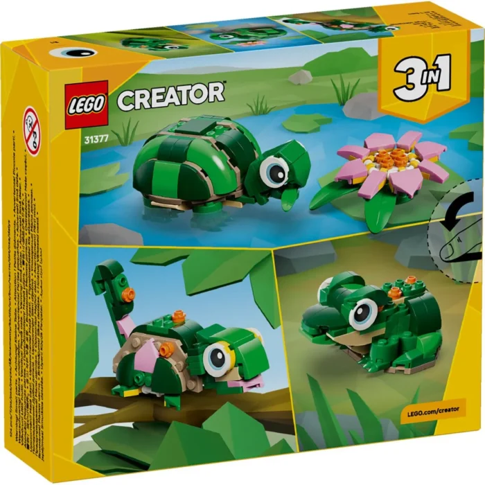 LEGO CREATOR BROASCA TESTOASA CU O FLOARE DE NUFAR 31377 - imagine 17
