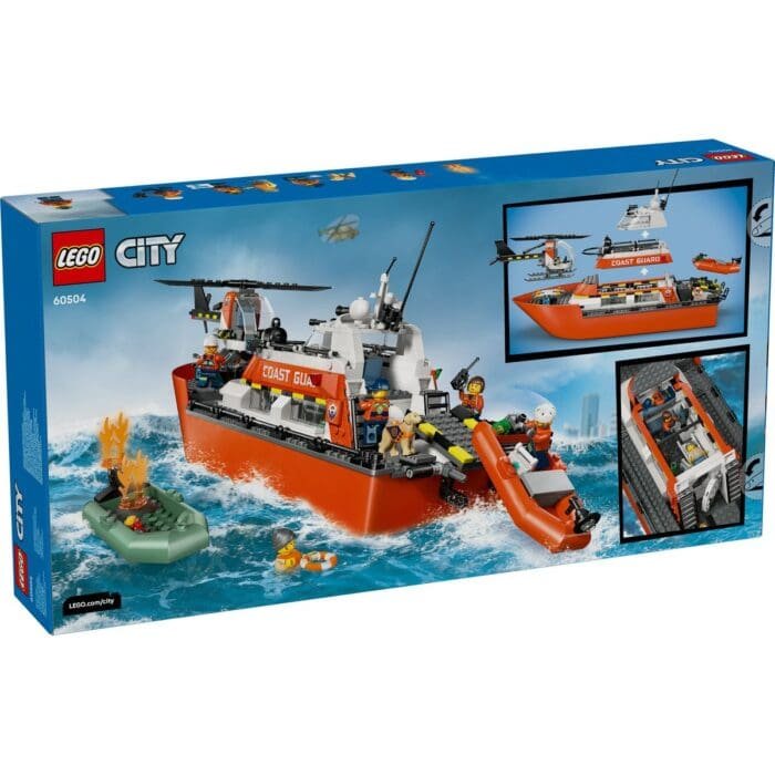 LEGO CITY BARCA DE SALVARE SI ELICOPTER ALE PAZEI DE COASTA 60504 - imagine 8