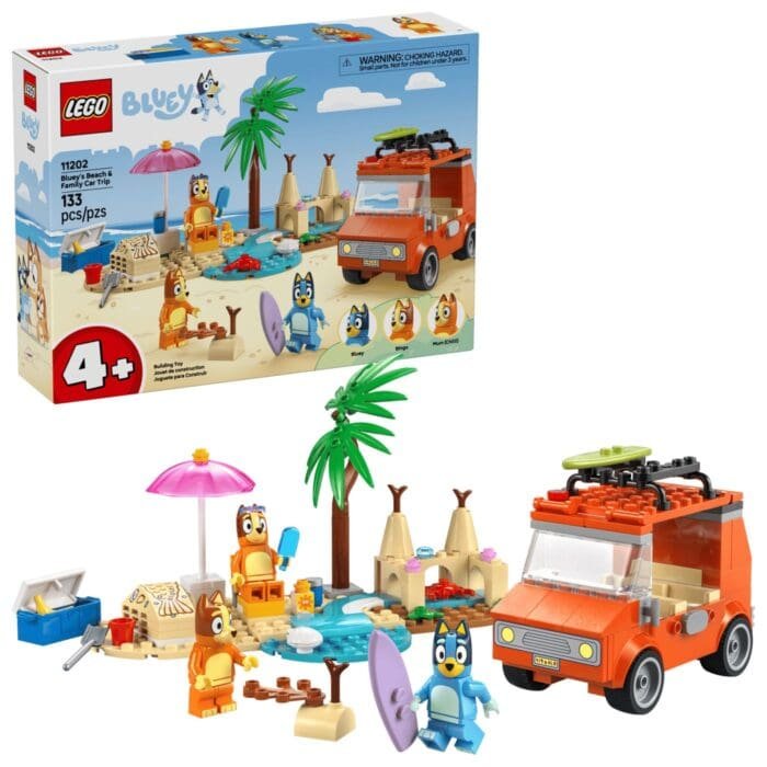 LEGO BLUEY CALATORIA FAMILIEI LUI BLUE CU MASINA LA PLAJA 11202 - imagine 8