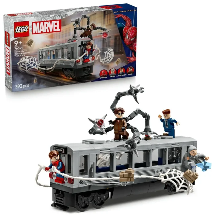 LEGO MARVEL LUPTA PE ACOPERISUL TRENULUI OMUL PAIANJEN SI DOC OCK 76321 - imagine 18