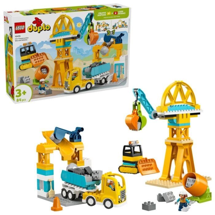 LEGO DUPLO SANTIER SI VEHICULE DE CONSTRUCTII 3 IN 1 10476 - imagine 9