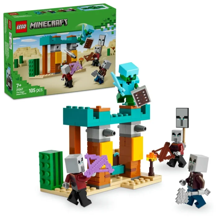 LEGO MINECRAFT PATRULA ILLAGER ÎN DESERT 21267 - imagine 18