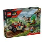 LEGO JURASSIC WORLD RENASTEREA EVADARE OFF-ROAD DIN CALEA UNUI VELOCIRAPTOR 76972
