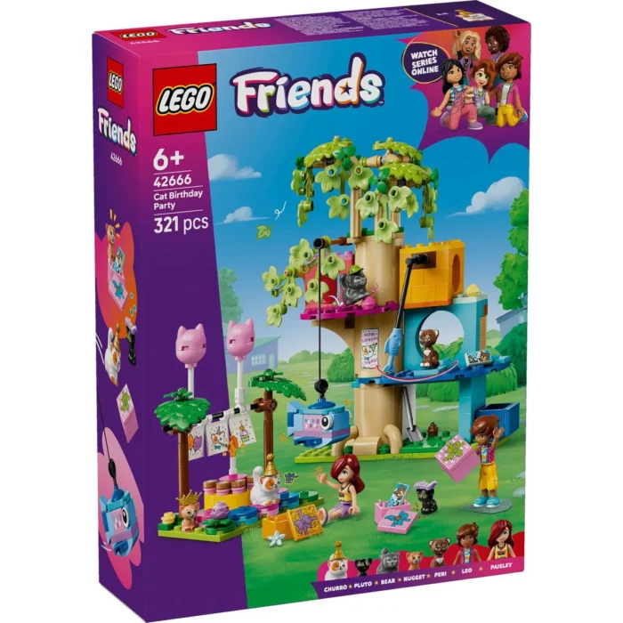 LEGO FRIENDS PETRECERE DE ZIUA DE NASTERE A PISICII SI CASUTA IN COPAC 42666 - imagine 10