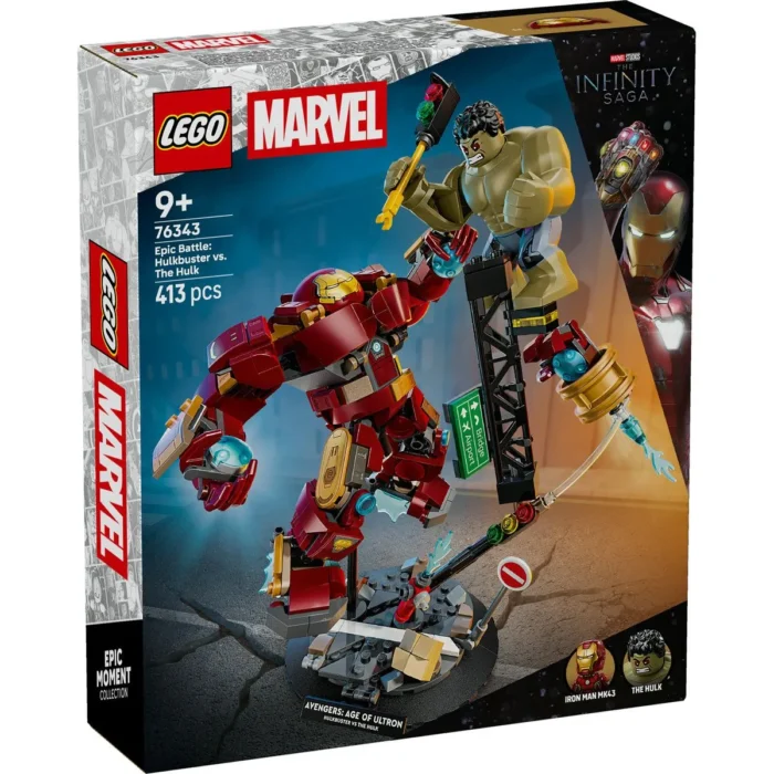 LEGO MARVEL BATALIE MEMORABILA HULKBUSTER VS HULK 76343 - imagine 7