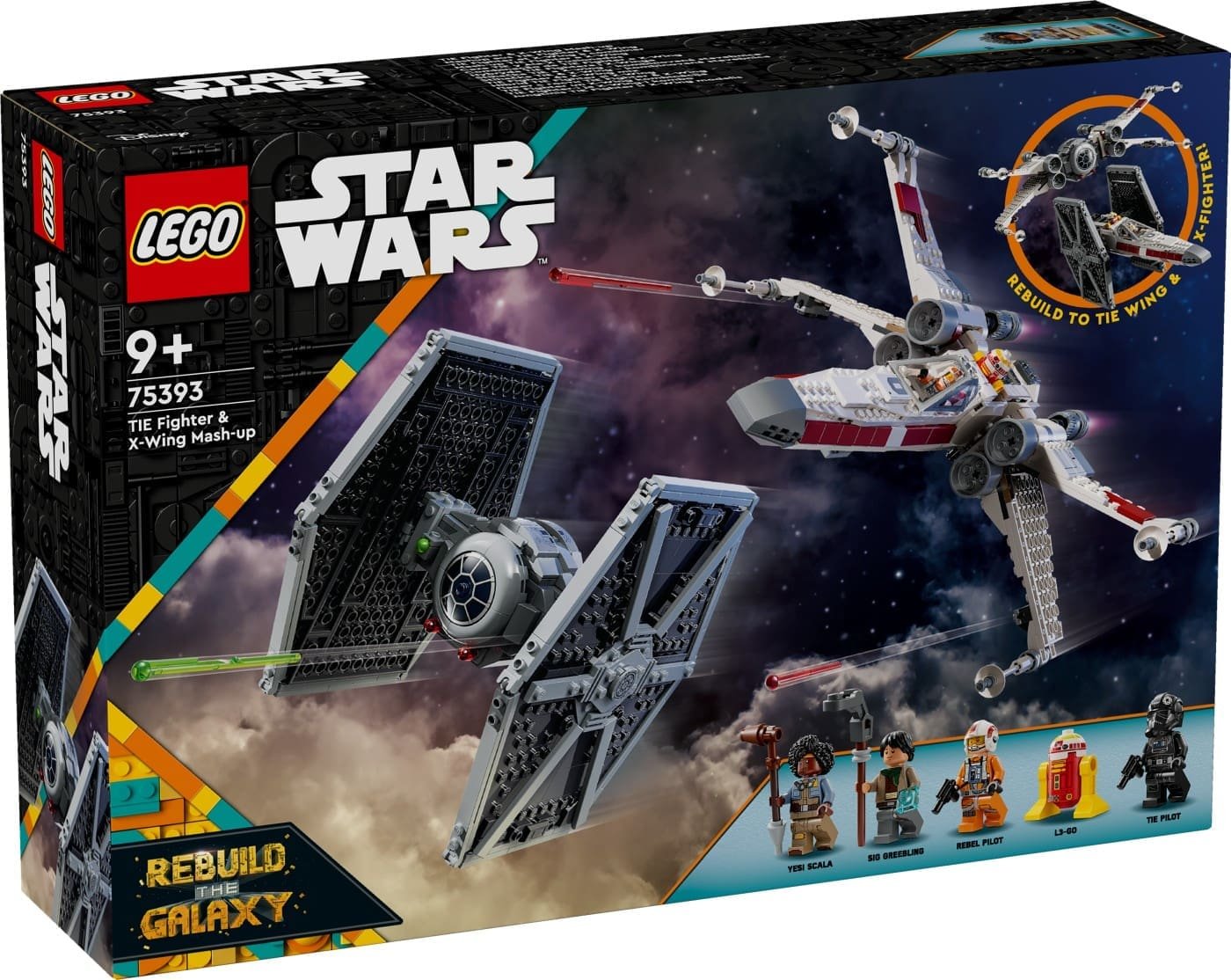1 LEGO STAR WARS HIBRID TIE FIGHTER SI X-WING 75393 - imagine 1