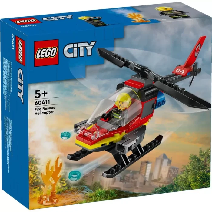 LEGO CITY ELICOPTER DE POMPIERI 60411 - imagine 6