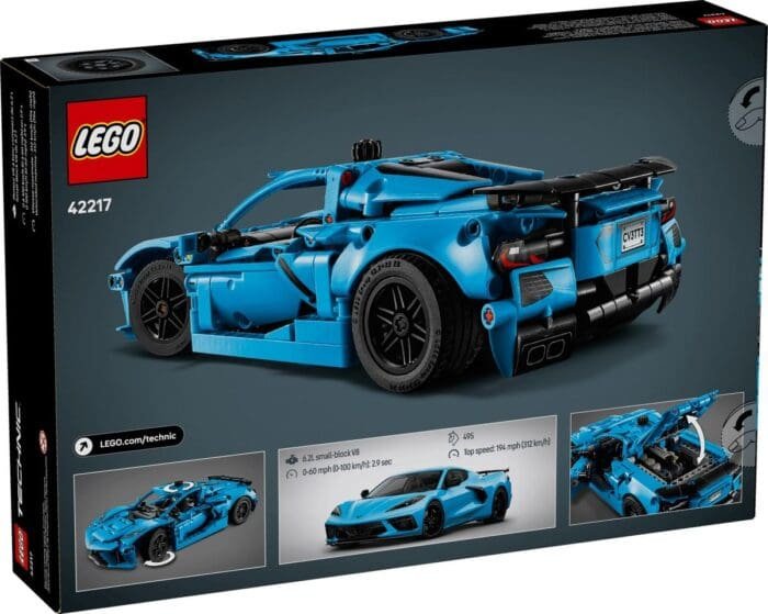 LEGO TECHNIC CHEVROLET CORVETTE STINGRAY ALBASTRU 42217 - imagine 2