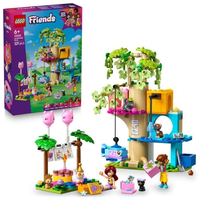 LEGO FRIENDS PETRECERE DE ZIUA DE NASTERE A PISICII SI CASUTA IN COPAC 42666 - imagine 2