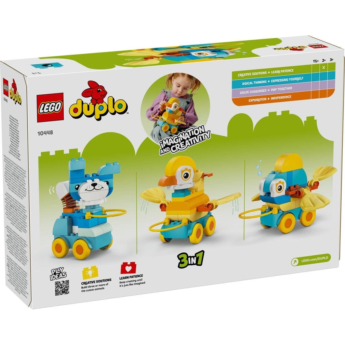 10_LEGO10448 LEGO DUPLO ANIMALE PE ROTI 3 IN 1 10448 - imagine 1