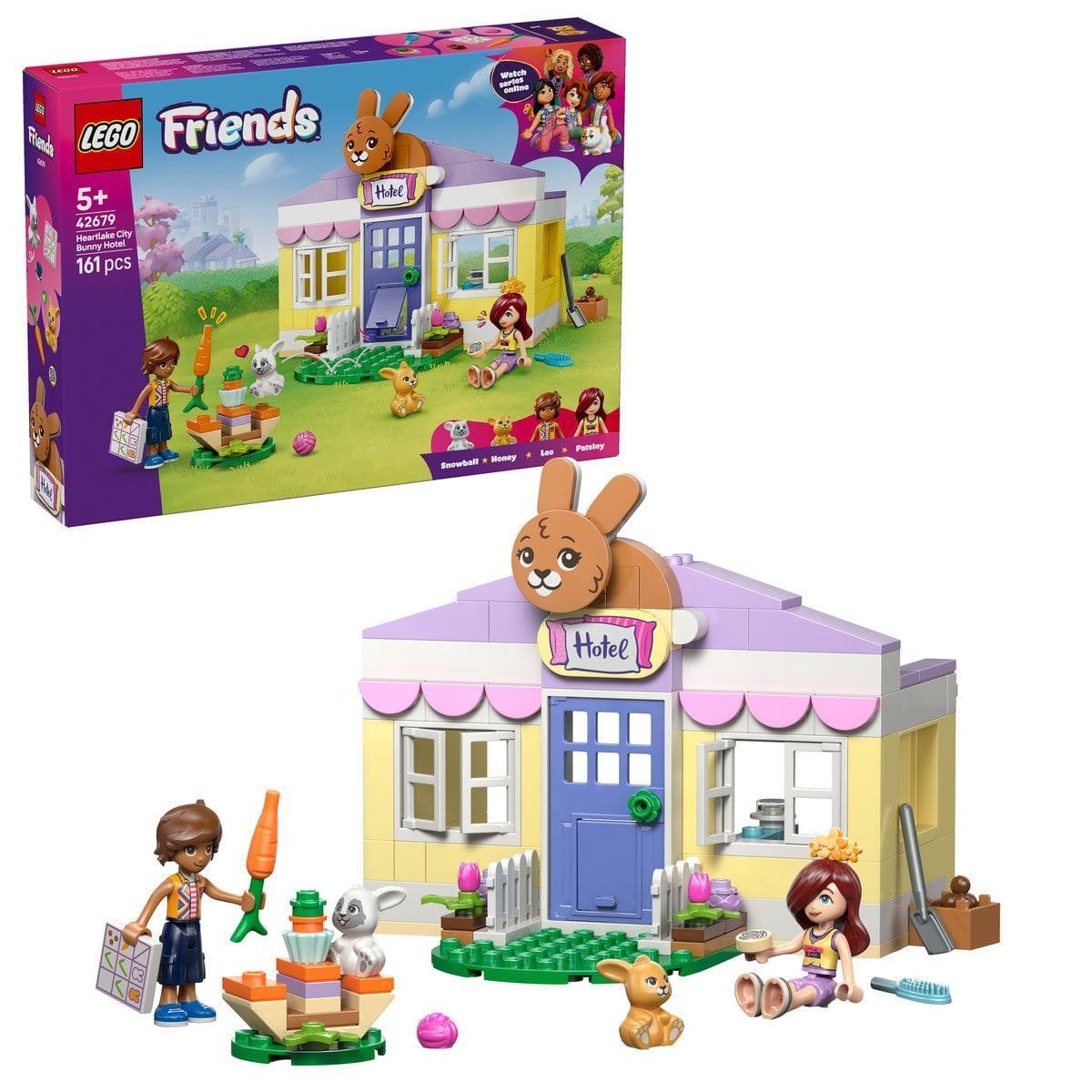 10_LEGO42679 LEGO FRIENDS HOTEL PENTRU IEPURASI IN ORASUL HEARTLAKE 42679 - imagine 1